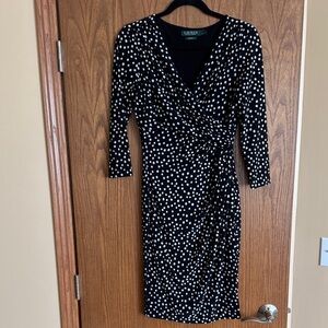 Lauren Ralph Lauren Black and White Dotted Dress